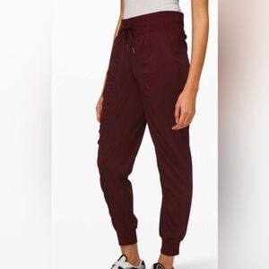 Lululemon Athletica Burgundy Track Pants